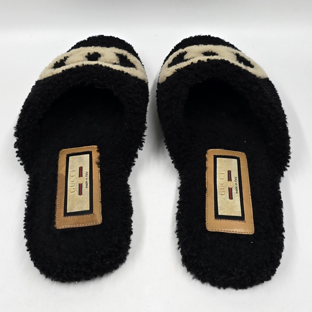 Gucci Eileen Interlocking Gg Shearling Slippers - image 7